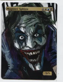 Magister Sphinx Altered Art Magic The Gathering Mtg Hand Painted Card - Image 1