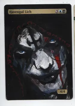 Havengul Lich Altered Art Magic The Gathering Mtg Hand Painted Card - Image 1