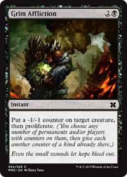 X4 GRIM AFFLICTION SLIGHT PLAY! *MODERN MASTERS 2015* - Image 1
