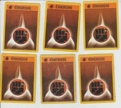 Lot x6 anciennes cards POKEMON 1999 SET DE BASE Energie Combat 97/102 EX-NM-GOOD - Image 1