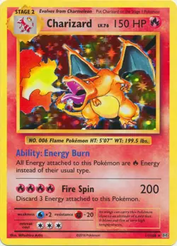Heavily Played Charizard - 11/108 - Holo Rare Pokemon Evolutions - Image 1