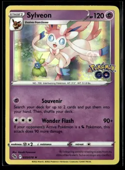 Sylveon 035/078 Holo Pokemon GO NM EN-462 - Image 1