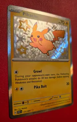 Pikachu 131/091 Baby Shiny Pokemon Paldean Fates shiny rare NM - Image 2