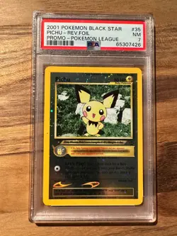 Pokemon Black Star Promo Pichu Reverse Holo PSA7 NEAR MINT PSA # 65307426 - Image 2