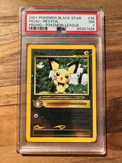 Pokemon Black Star Promo Pichu Reverse Holo PSA7 NEAR MINT PSA # 65307426 - Image 3