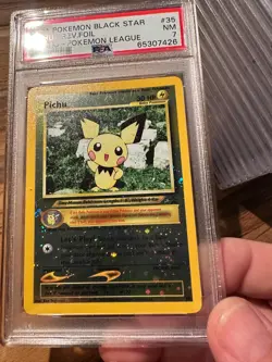 Pokemon Black Star Promo Pichu Reverse Holo PSA7 NEAR MINT PSA # 65307426 - Image 4