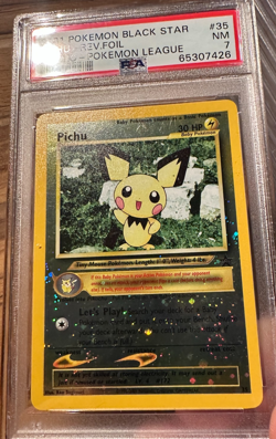 Pokemon Black Star Promo Pichu Reverse Holo PSA7 NEAR MINT PSA # 65307426 - Image 5