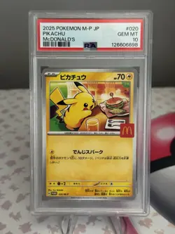 Pokemon Pikachu 020/M-P Promo McDonald's 2025 Japanese PSA 10 M-P Set - Image 1