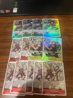 Bandai One Piece Card Game Bartholomew, Zoro, Brook Foil 13 Cards lot - Image 1