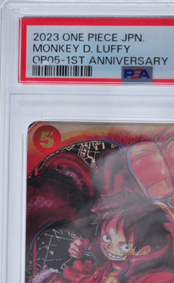 One Piece PSA 10 Gem Mint 2023 Monkey D Luffy 1st Anniversary Japanese OP05-012 - Image 4