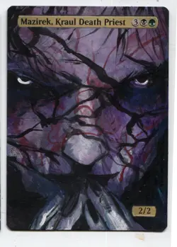 Mazirek, Kraul Death Priest ltered Art Magic The Gathering Mtg Hand Painted Card - Image 1