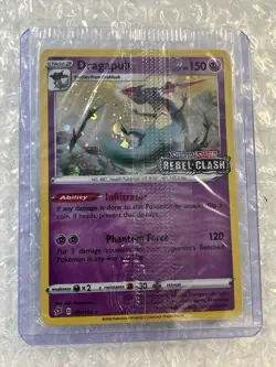 Dragapult 091/192 Swsh02: Rebel Clash Holo Pokemon Card ** MINT & SEALED RARE ** - Image 2