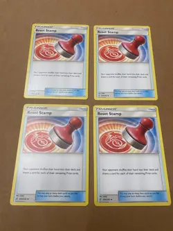 Pokemon Unified Minds Reset Stamp 206/236 Cards 4x Playset x4 Uncommon LP - Image 1