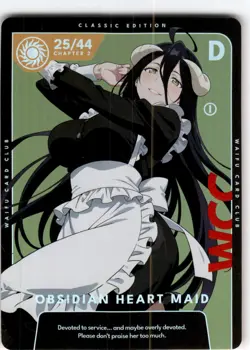Otaku Box Limited Edition Club Collectible Card Obsidian Heart Maid 25/44 - Image 1