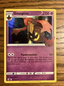 4 Pokemon Holo Rare Trick or Trade 2022 Gourgeist, Gengar, Trevenant & Hatterene - Image 3