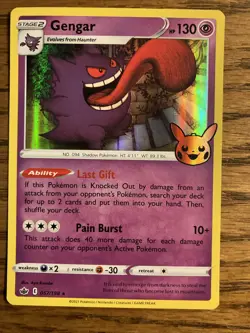 4 Pokemon Holo Rare Trick or Trade 2022 Gourgeist, Gengar, Trevenant & Hatterene - Image 5