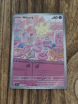 Pokemon TCG Stellar Crown Illustration Rare Milcery 152/142 - Image 1