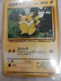 Pikacu Pocket Monster 025 1996 Japanese Pokemon Jungle Sleeve & Hard Case - Image 1
