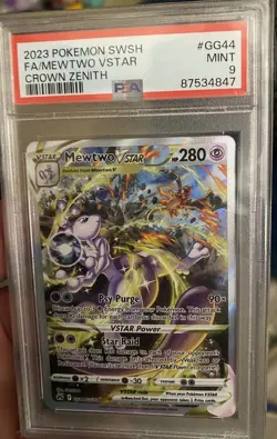 2023 Pokemon SWSH Crown Zenith Mewtwo VSTAR Galarian Gallery #GG44/GG70 PSA 9 - Image 1