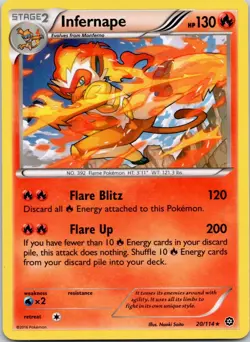 Infernape 20/114 Holo Steam Siege Pokemon Holo Near Mint - Image 1