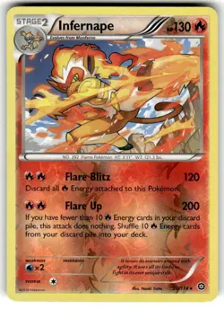 NM Infernape 20/114 Reverse Holo Rare Steam Siege Pokemon 2016 - Image 1