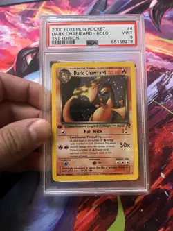 Pokemon TCG Dark Charizard 4/82 Team Rocket Holo 1st Edition PSA 9 - Image 3