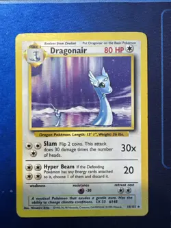 Pokemon TCG Dragonair 18/102 Base Set Non-Holo Rare Unlimited Vintage 1999 - Image 1