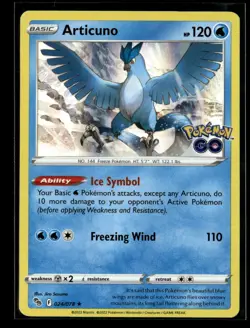 Articuno 024/078 Holo Pokemon GO NM EN-350 - Image 1