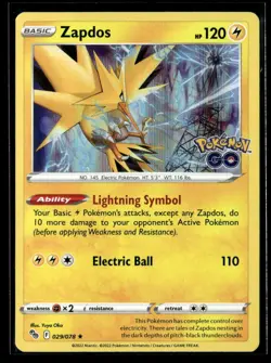 Zapdos 029/078 Holo Pokemon GO NM EN-486 - Image 1