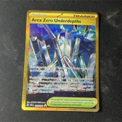 Pokemon Area Zero Underdepths Gold Secret Rare Holo 174/142 Sv07 Stellar Crown - Image 1