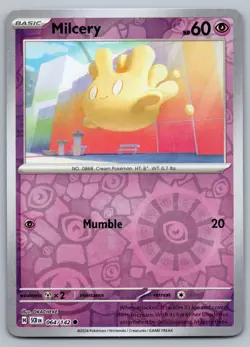 2024 Pokemon - Milcery 064/142 - Reverse Holo - Stellar Crown - NM/M - Image 1