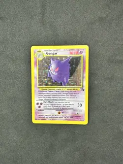 1999 Pokemon GENGAR #5/62 Fossil Unlimited Galaxy Star Holo Rare English - Image 1