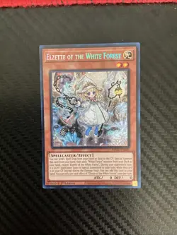 Yugioh 1x Elzette of the White Forest MP25-EN080 2025 Mega-Pack Secret 1st Ed NM - Image 1