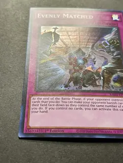 3x Evenly Matched | RA01-EN074 | NM | Super Rare | 1st Edition | YuGiOh! - Image 3