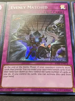 3x Evenly Matched | RA01-EN074 | NM | Super Rare | 1st Edition | YuGiOh! - Image 5