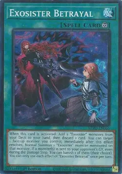 Exosister Betrayal - BPRO-EN066 - Super Rare - 1st Edition Near Mint Yugioh Card - Image 1