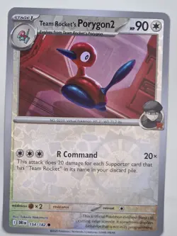 Team Rocket's Porygon2 - 154/182 - SV10: Destined Rivals - POKEMON REVERSE HOLO - Image 1
