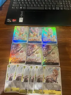 Bandai One Piece Card Game Nami & Rebecca Foil Regular 12 Cards Lot Japanese - Image 1