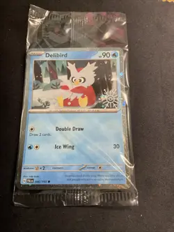 Delibird 046/193 Pokemon Holiday Calendar 2025 Festive Stamp Snowflake Sealed - Image 1