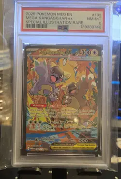 Pokemon TCG Mega Kangaskhan EX 182/132 Sir Secret Rare PSA NEAR MINT 8 - Image 1