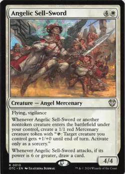 Angelic Sell-Sword R Commander: Outlaws of Thunder Junction 10 NM MTG - Image 1