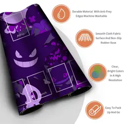 NEW Pokemon Gengar Playmat with Card Zones Free Bag Rubber Game Playmat of TCG - Image 3