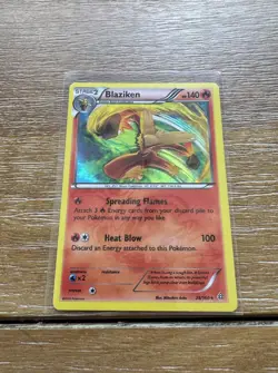Blaziken 28/160 XY Primal Clash Holo Pokemon TCG Heavily Played Scratched - Image 1