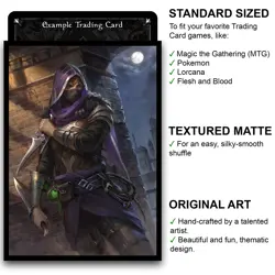 Eldragin Raithe – Assassin at Dusk – MTG Size – 100 Textured Matte Card Sleeves - Image 2