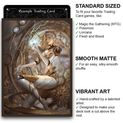 Tessa Six – Spark-Shaper Mage – MTG Size – 100 Smooth Matte Card Sleeves - Image 2