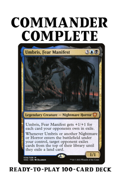 Umbris, Fear Manifest NIGHTMARE HORROR EXILE MILL Magic Custom Commander Deck - Image 1