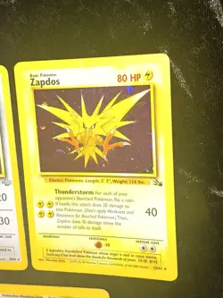 3× Pokemon Unlimited Jungle/Fossil Holo Rare Aerodactyl #1/Zapdos #15/Pidgeot #8 - Image 5