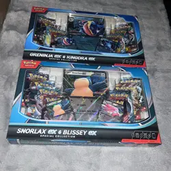 Pokemon Snorlax Ex & Blissey Ex + Greninja Ex Kingdra Ex Special Collections NEW - Image 1