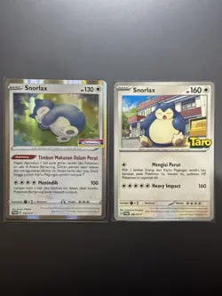 [NM] Lot 2x Snorlax 052/S-P 286/SV-P | Pokemon Promo Taro & Indomaret Indonesian - Image 1