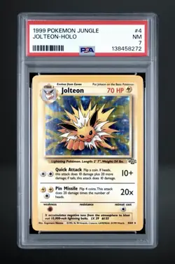 Pokemon Jolteon Jungle Holo Rare 1999 04/64 Unlimited PSA 7 English - Image 1